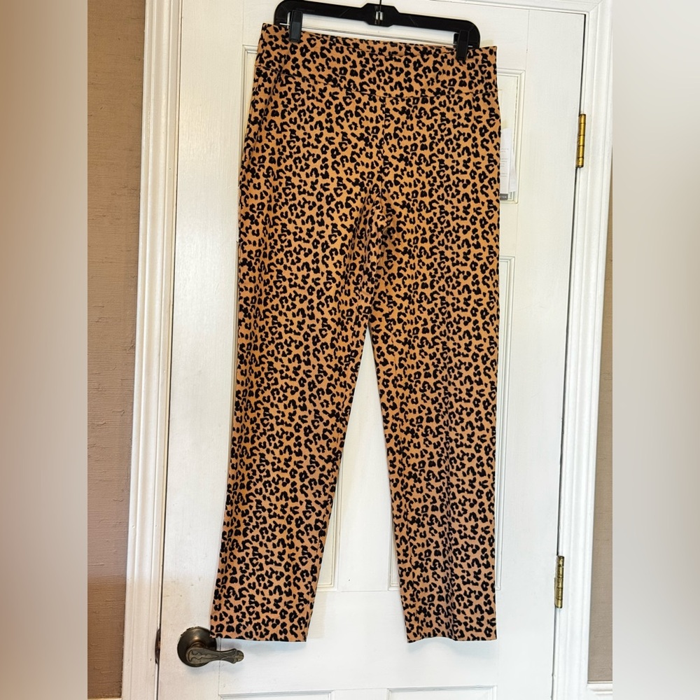 belk Leopard-Print Ankle Pants in Tan‎ and Black